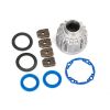 Carrier, differential, aluminum (front or center)/ x-ring gaskets (2), ring gear