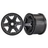 Wheels, 3.8' (black) (2) (17mm splined)