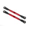 Toe links, front, Unlimited Desert Racer (TUBES red-anodized, 7075-T6 aluminum,, TRX8547R