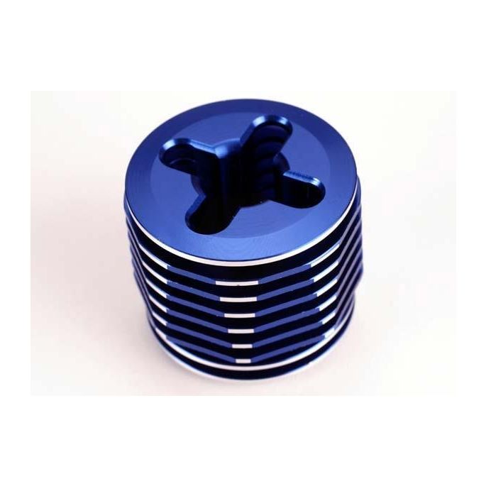 Cooling head, pro (mach. alum.) (blue-anodized), TRX4032