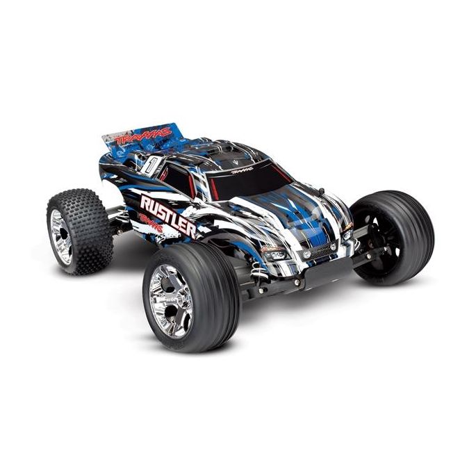 Traxxas Rustler XL-5 TQ (incl battery/charger), Blue, TRX37054-1B