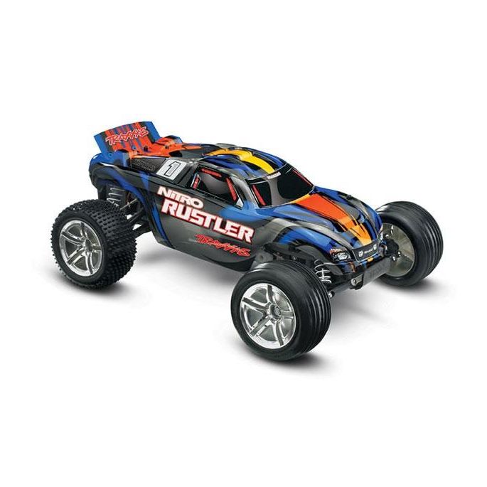 Traxxas Nitro-Rustler 2.4GHz TQi TSM, Silver Blue, TRX44096-3SBLU