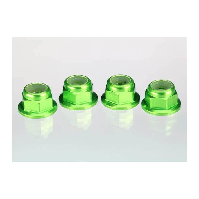 Green anodized axle nuts, TRX1747G