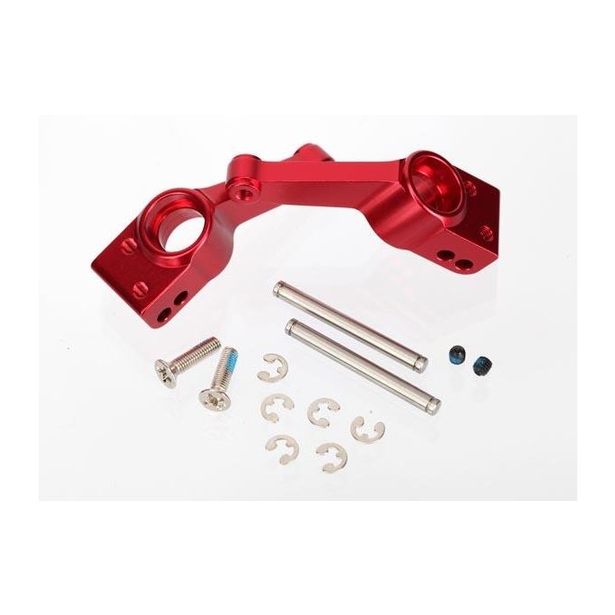 Carriers, stub axle (red-anodized 6061-T6 aluminum)(rear)(2), TRX1952A