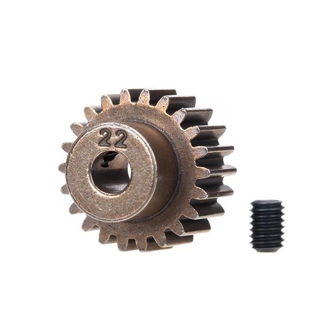 Gear, 22-T pinion (48-pitch) / set screw, TRX2422