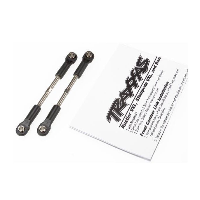 Turnbuckles, toe link, 55mm (75mm center to center) (2) (ass, TRX2445