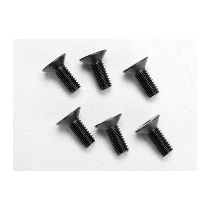 Screws, 4x10mm countersunk machine (hex drive) (6), TRX2535