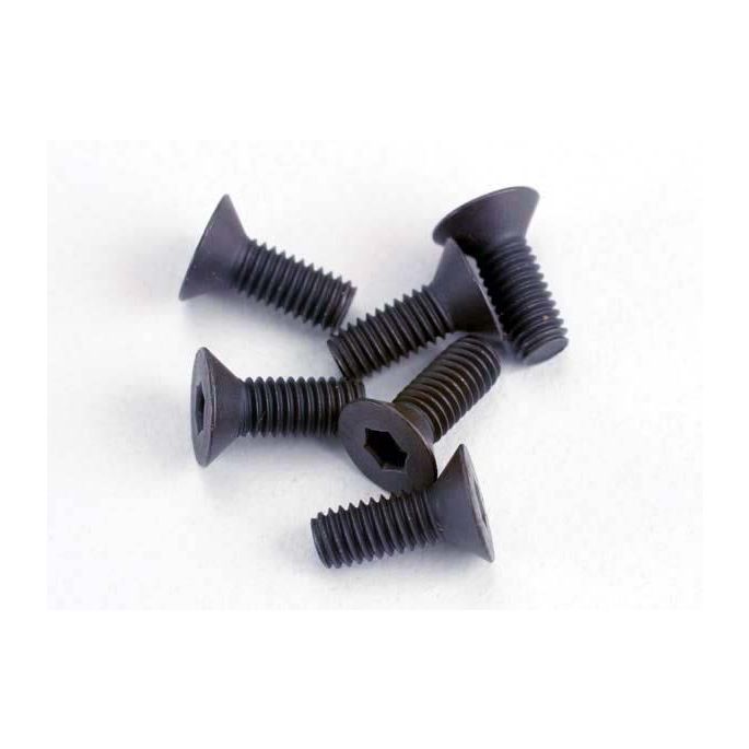 Screws, 3x8mm countersunk machine (6) (hex drive), TRX2550