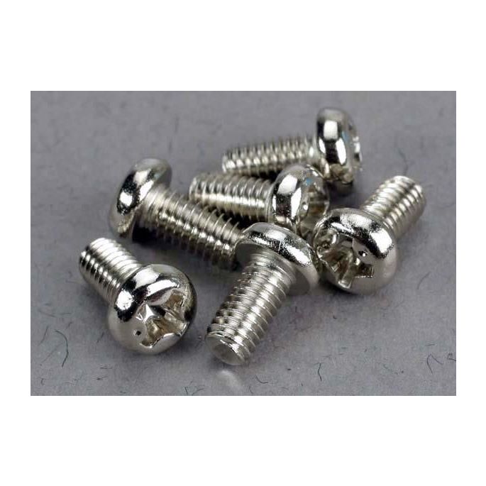 Screws, 3x6mm roundhead machine (6), TRX2558