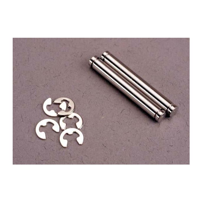 Suspension pins, 23mm hard chrome (2)/ E-clips (4), TRX2635