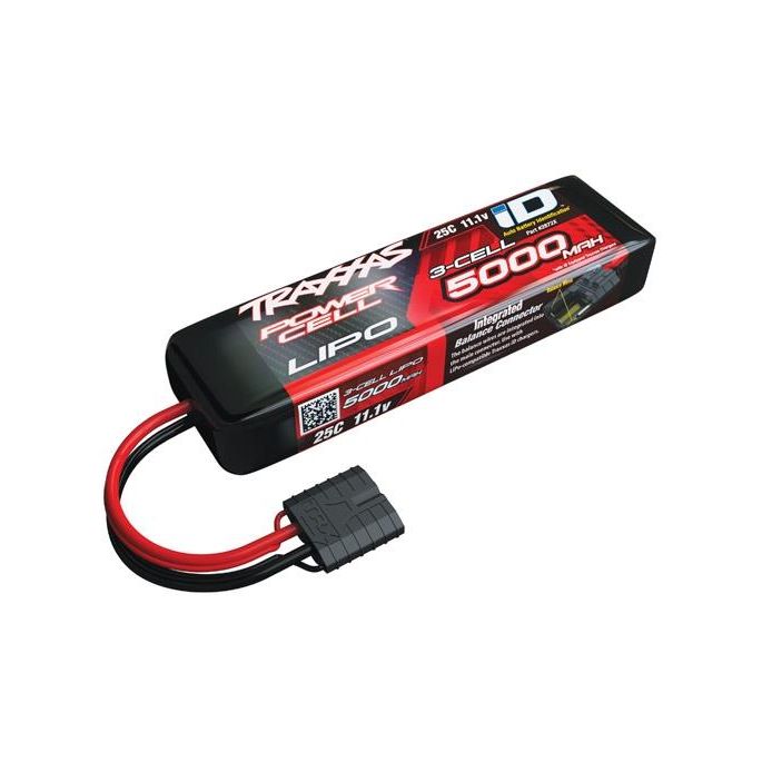 Power Cell LiPo 5000mAh 11.1V 3S 25C ,ID Summit, E-Revo Sl, TRX2872X