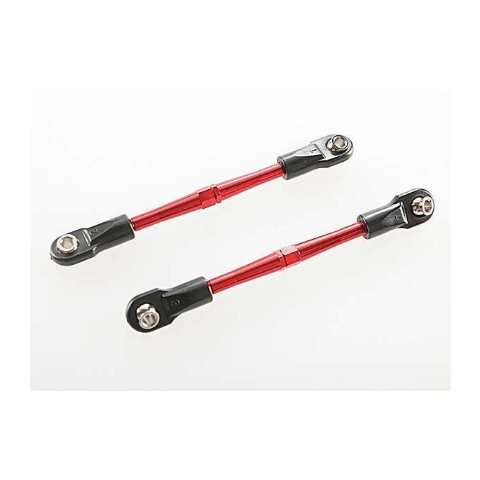 Turnbuckles, aluminum (red-anodized), toe links, 59mm (2) (a, TRX3139X