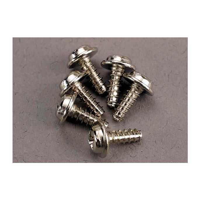 Screws, 3x8mm washerhead self-tapping (6), TRX3290