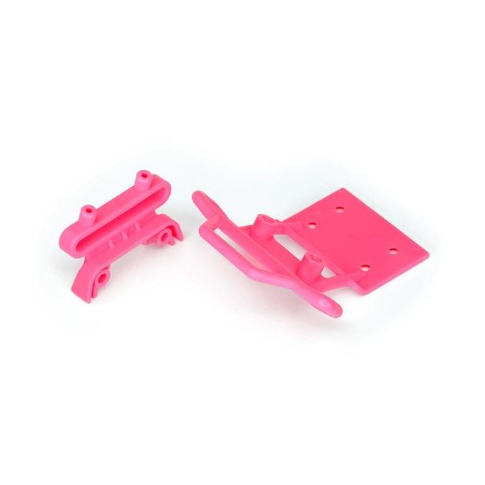 Bumper, front / bumper mount, front / 4x23mm RM (2)/ PINK, TRX3621P