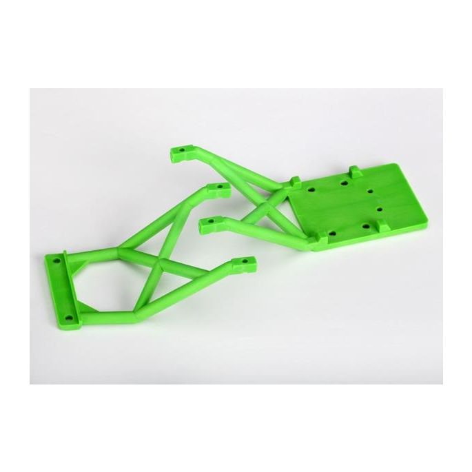 Skid plates, front & rear (green), TRX3623A