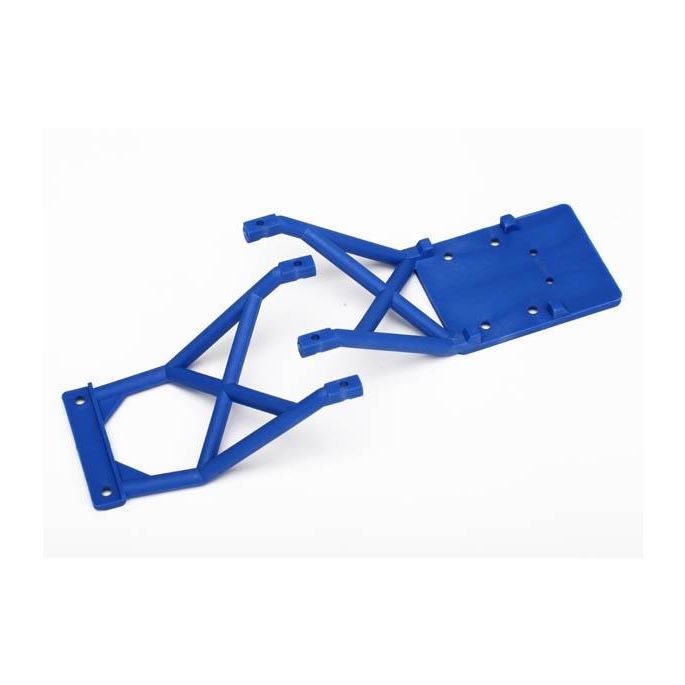 Skid plates, front & rear (blue), TRX3623X