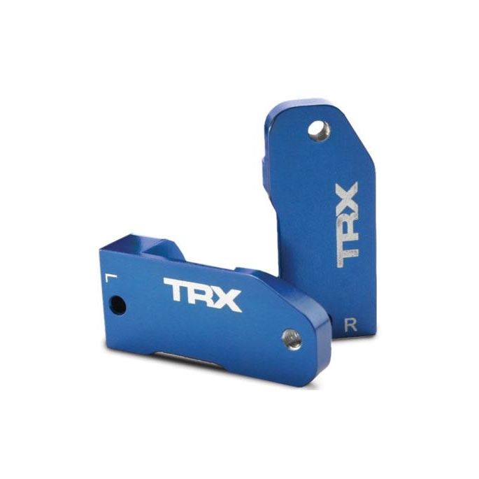 Caster blocks, 30-degree, blue-anodized 6061-T6 aluminum (le, TRX3632A