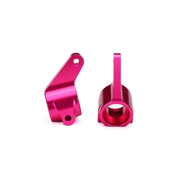 Steering blocks, Rustler/Stampede/Bandit (2), 6061-T6 PINK, TRX3636P