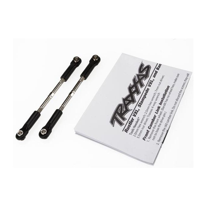 Turnbuckles, toe link, 61mm (96mm center to center) (2) (ass, TRX3645