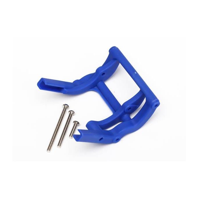 Wheelie bar mount (1)/ hardware (blue), TRX3677X