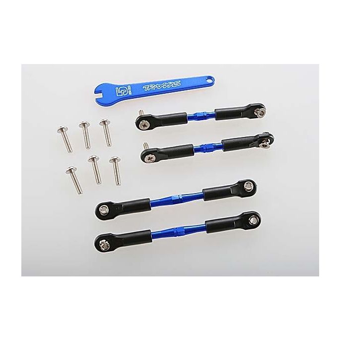 Turnbuckles, aluminum (blue-anodized), camber links, front,, TRX3741A