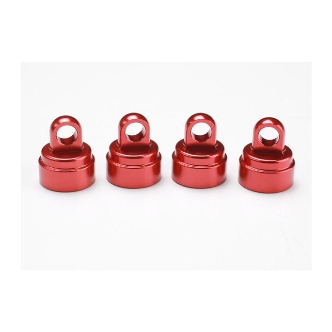 Shock caps Aluminium Red Anodized, TRX3767X