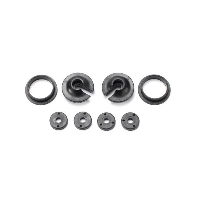 Spring retainers, upper & lower (2)/ piston head set (2-hole, TRX3768