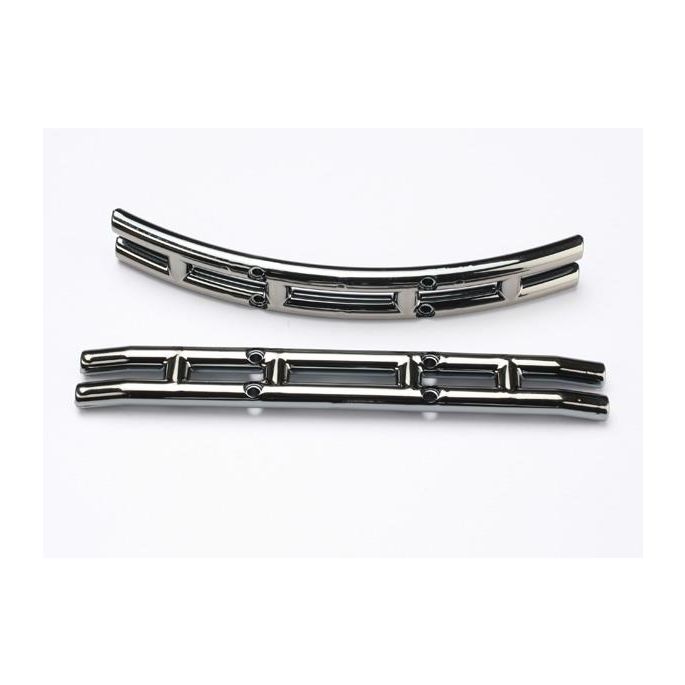 Bumpers, black chrome (f&r), TRX3926