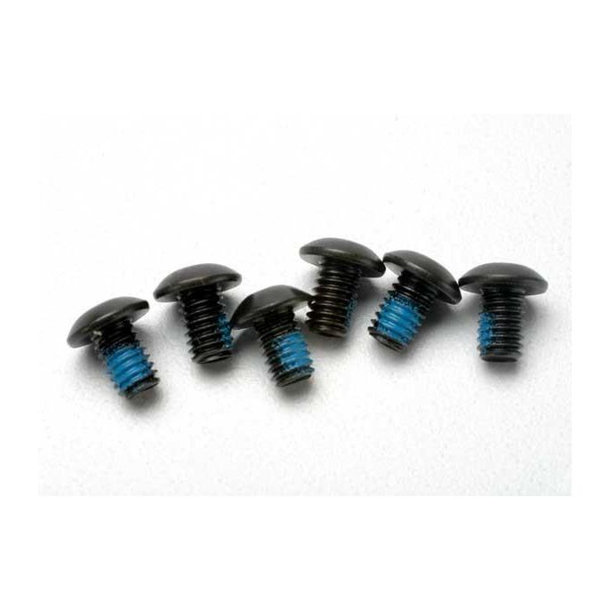 Screws, 4x6mm button-head machine (hex drive) (with threadlo, TRX3939