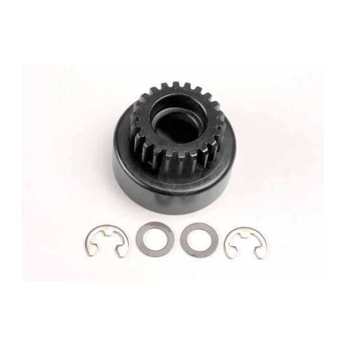 Clutch bell, (22-tooth)/ 5x8x0.5mm fiber washer (2)/ 5mm E-c, TRX4122