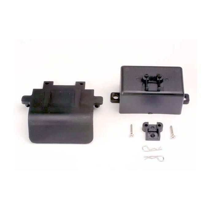 Bumper (rear)/ battery box/ body clips (2), EZ-Start mount,, TRX4132