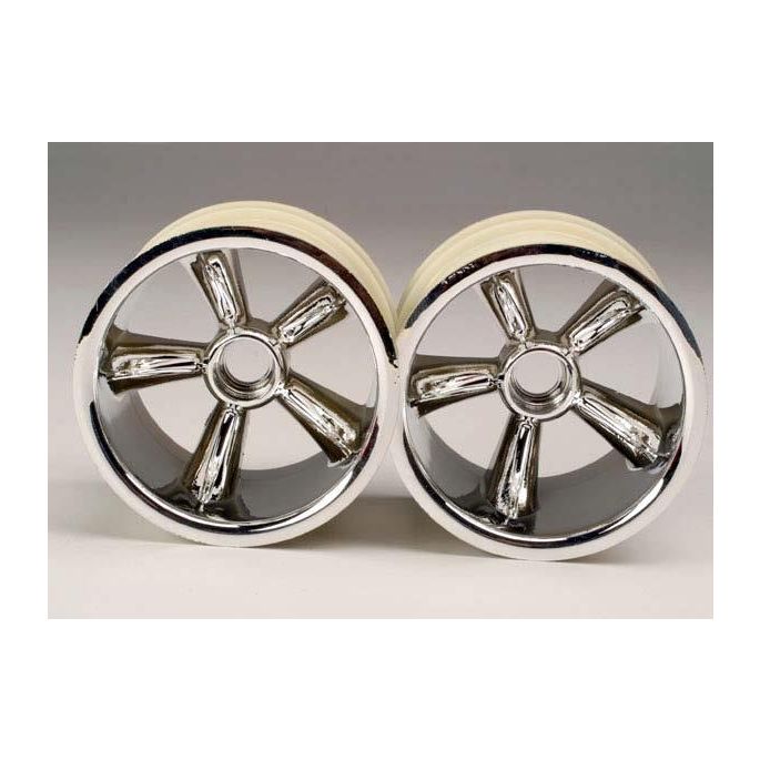 TRX Pro-Star chrome wheels (2) (front) (for 2.2 tires), TRX4174