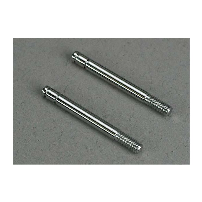 Shock shafts, steel, chrome finish (29mm) (front) (2), TRX4261