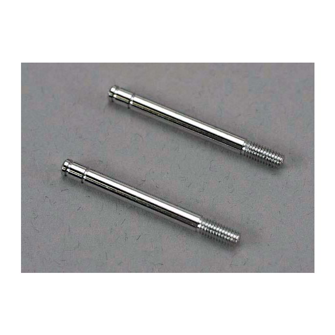 Shock shafts, steel, chrome finish (32mm) (2), TRX4262