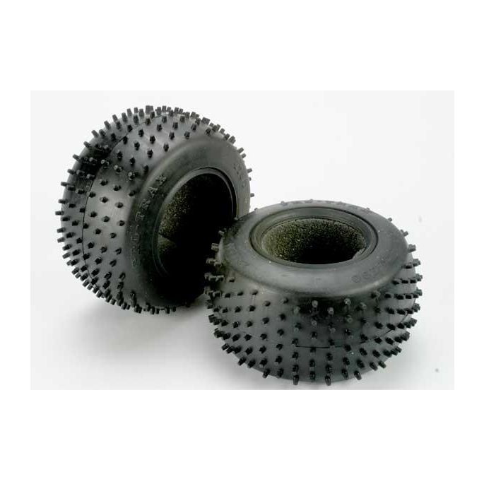 Tires, Pro-Trax spiked 2.2 (soft-compound)(rear) (2)/ foam i, TRX4790R