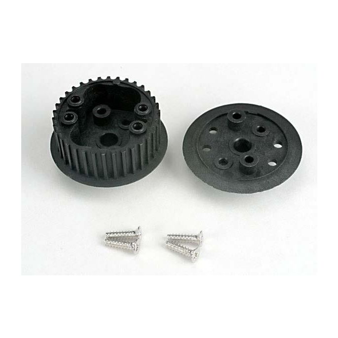 Differential (34-groove)/ flanged side-cover & screws, TRX4881