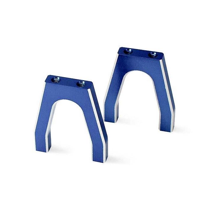 Servo mounts, throttle/ brake (machined aluminum) (blue) (f&, TRX4919X