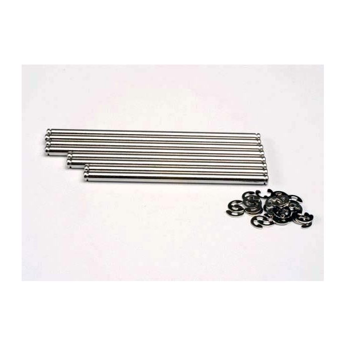 Suspension pin set, stainless steel (w/ E-clips), TRX4939X