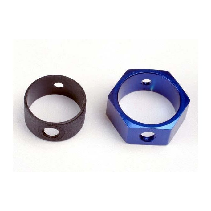 Brake adapter, hex aluminum (blue), TRX4966