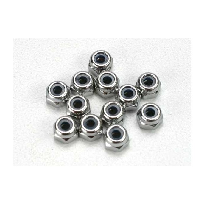 Nuts, 2.5mm nylon locking (12), TRX5158