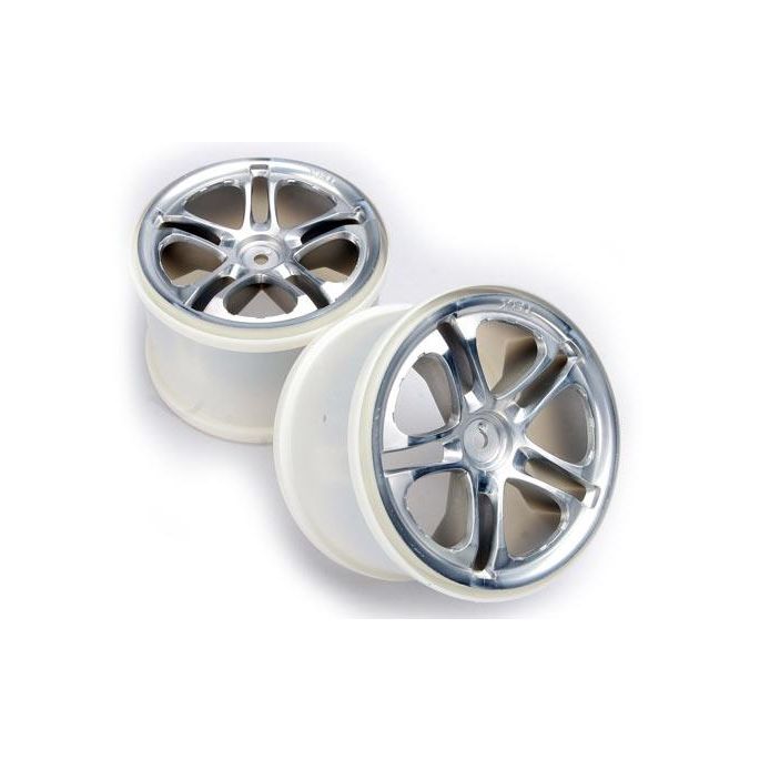 Wheels, SS (split spoke) 3.8 (satin) (2) (fits Revo/Maxx ser, TRX5172