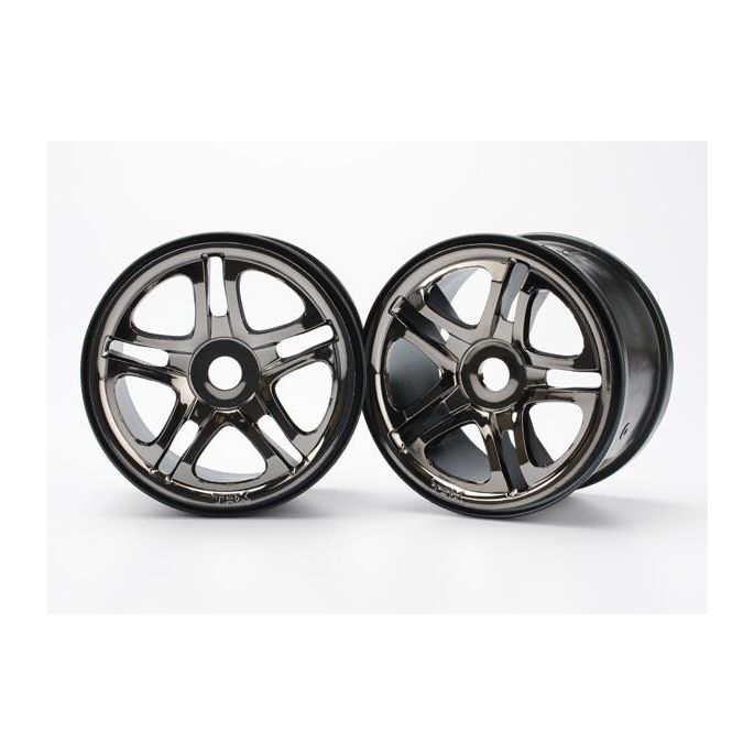 Wheels, SS (split spoke) 3.8 (black chrome) (2) (use with, TRX5172A