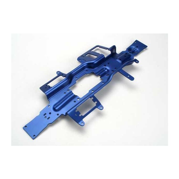 Chassis, Revo (3mm 6061-T6 aluminum) (anodized blue), TRX5322