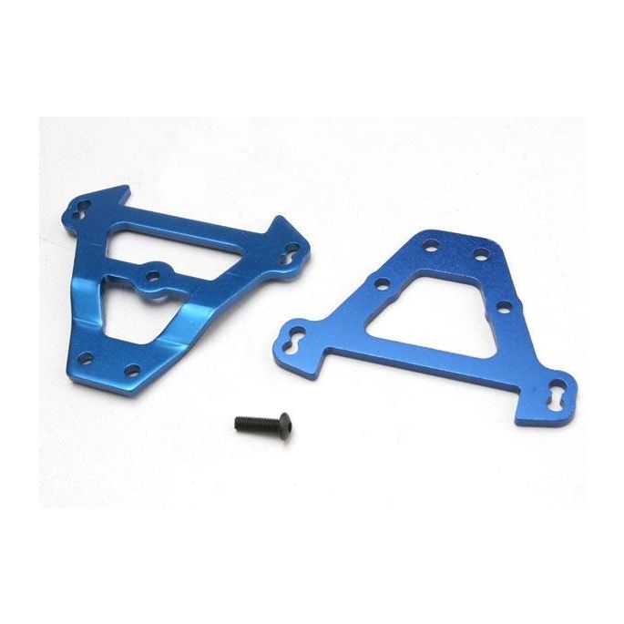 Bulkhead tie bars, front & rear (blue-anodized aluminum), TRX5323