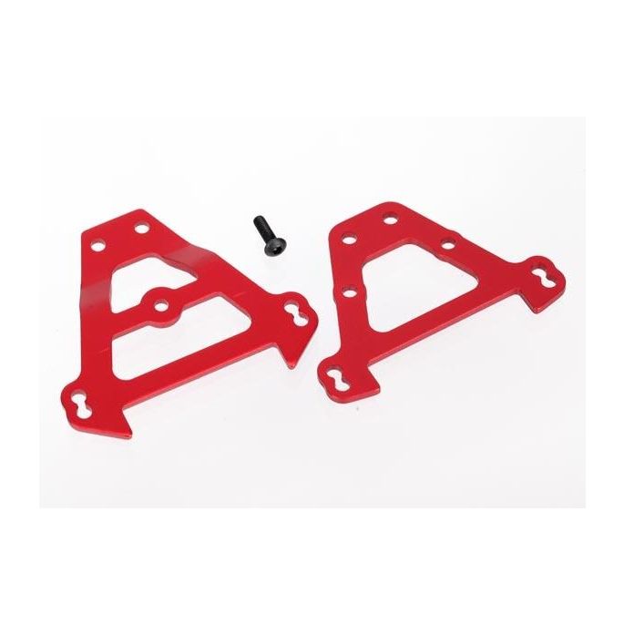 Bulkhead tie bars, front & rear (red-anodized aluminum), TRX5323R