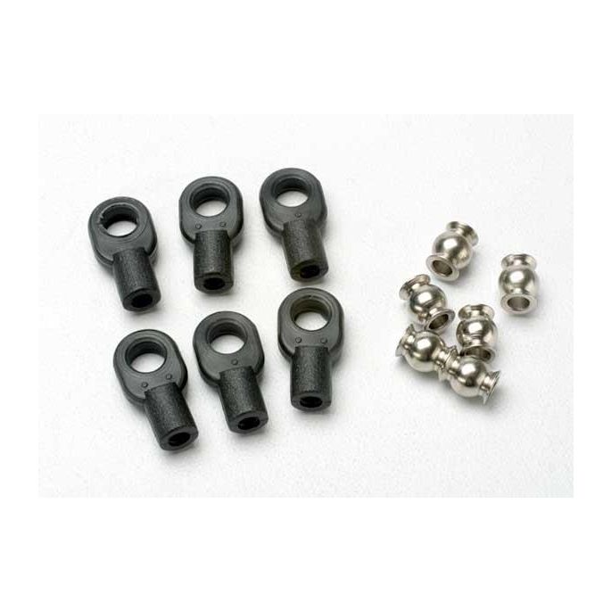 Rod ends, small, with hollow balls (6) (for Revo steering li, TRX5349