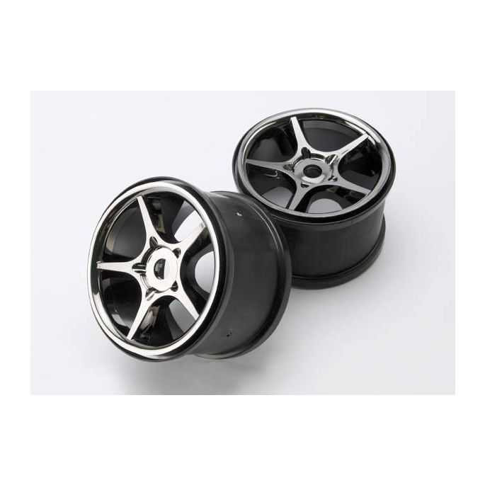 Wheels, Gemini 3.8 (black chrome) (2) (use with 17mm splined, TRX5372X