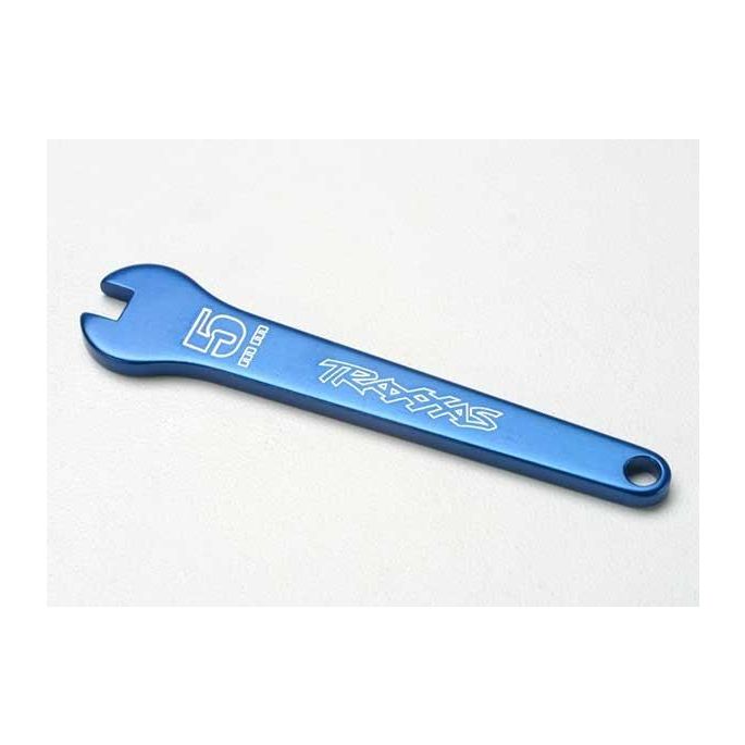 Flat wrench, 5mm (blue-anodized aluminum), TRX5477