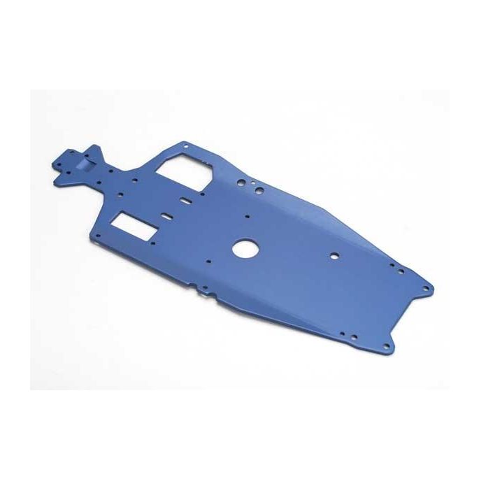 Chassis, 6061-T6 aluminum (3mm) (anodized blue)/ adhesive fo, TRX5522