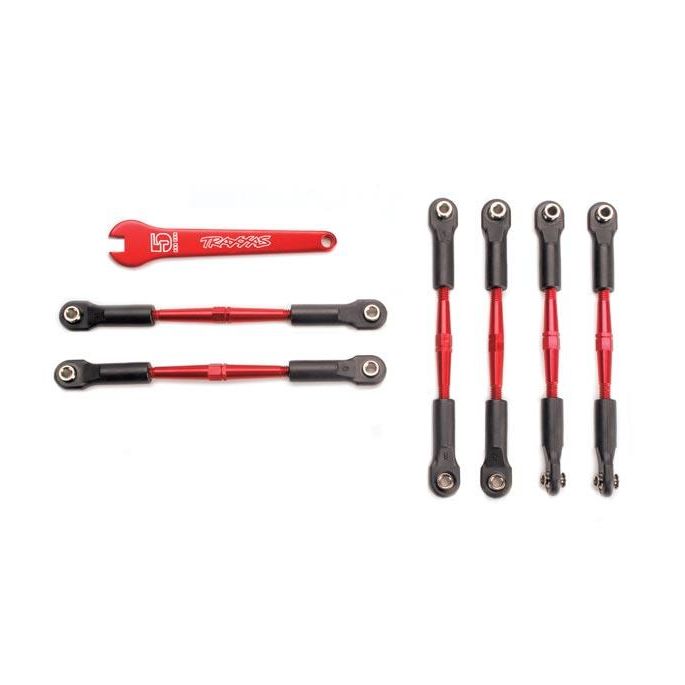 Turnbuckles, aluminum (red-anodized), camber links, 58mm (4), TRX5539X